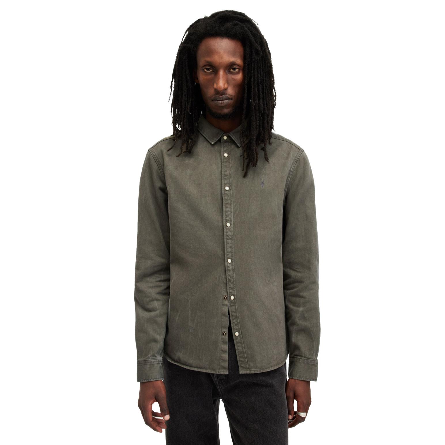 AllSaints Staveley Ramskull Embroidered Shirt